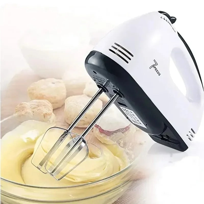 Mini batidora de 7 velocidades Batidora de masa para hornear pasteles de alimentos Batidora de mano Batidor de huevos Crema automática