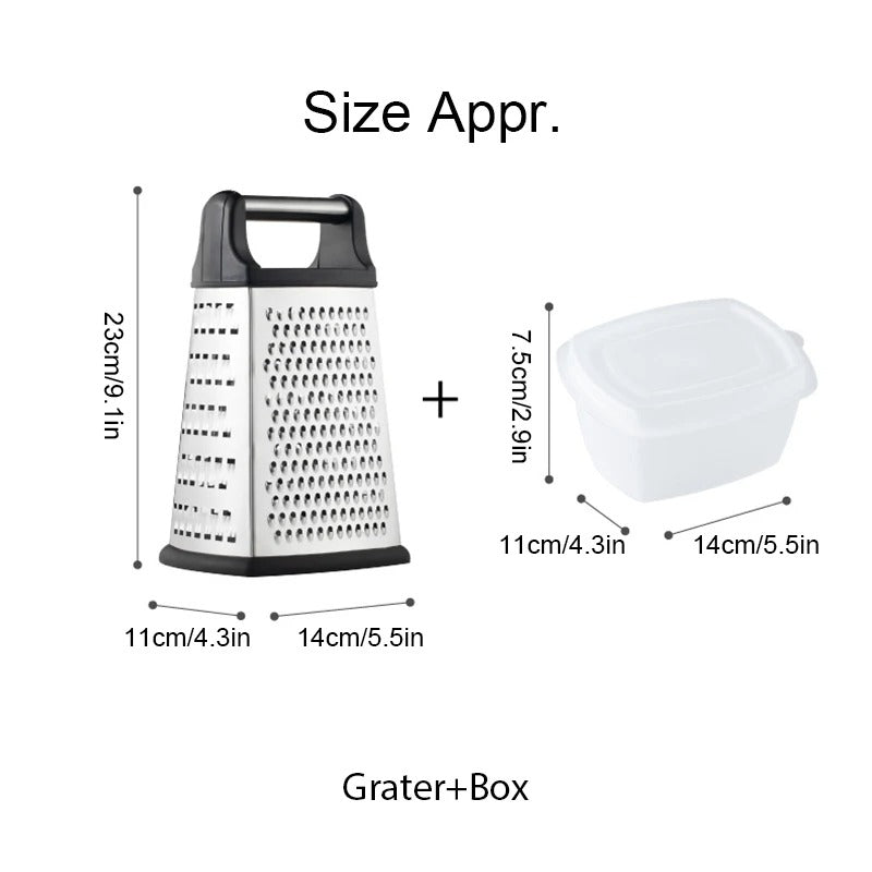 Four-side Box Grater Vegetable Slicer Tower-shaped Potato Cheese Grater Multi-purpose Vegetable Cutter Kitchen Accessories