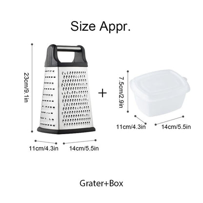 Four-side Box Grater Vegetable Slicer Tower-shaped Potato Cheese Grater Multi-purpose Vegetable Cutter Kitchen Accessories