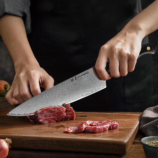 TURWHO 8.5 Inch Professional Chef Knife Japanese 67 Layer Damascus Steel Kitchen Knives Blade Super Sharp Cooking Gyuto Knives